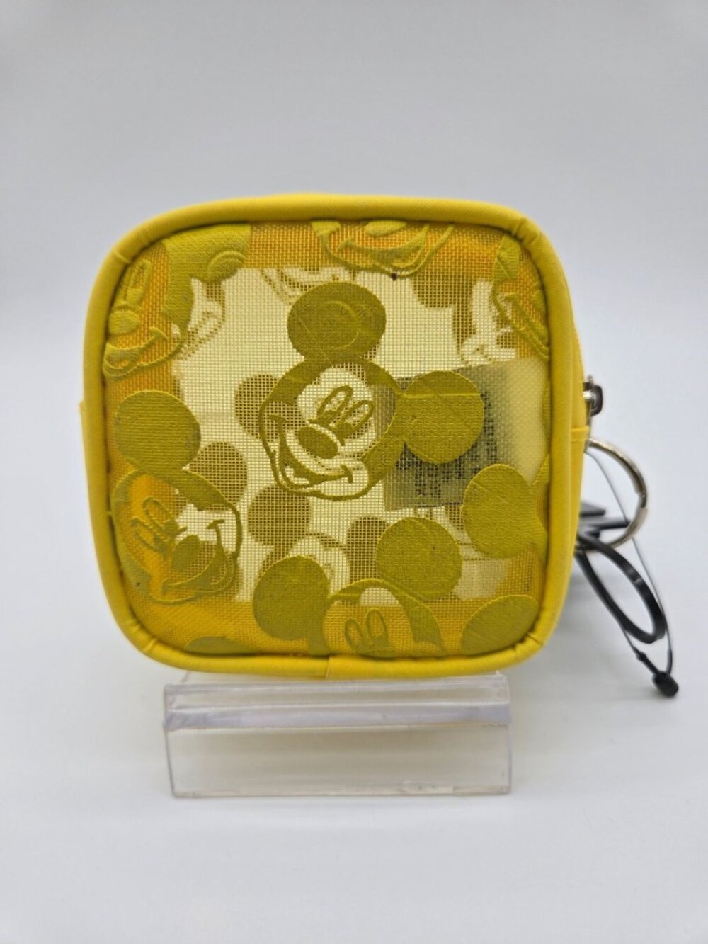 NWT Disney Mickey Mouse Yellow Mesh Accessory Pouch Organizer Travel Case - Picture 2 of 5